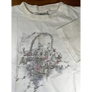 Cottage Essentials Vintage Northern Reflections Single Stitch Floral XL Shirt